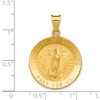 14k Yellow Gold Polished/Satin Our Lady of Guadalupe Medal Hollow Pendant