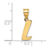 14k Yellow Gold Polished Script Letter L Initial Pendant