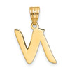 14k Yellow Gold Polished Script Letter N Initial Pendant