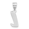 14k White Gold Polished Script Letter L Initial Pendant