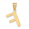 14k Yellow Gold Polished Bubble Letter F Initial Pendant