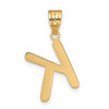 14k Yellow Gold Polished Bubble Letter K Initial Pendant