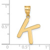 14k Yellow Gold Polished Bubble Letter K Initial Pendant