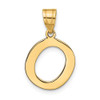 14k Yellow Gold Polished Bubble Letter O Initial Pendant