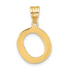 14k Yellow Gold Polished Bubble Letter O Initial Pendant