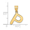 14k Yellow Gold Polished Bubble Letter P Initial Pendant