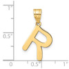 14k Yellow Gold Polished Bubble Letter R Initial Pendant