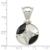 Sterling Silver Black Onyx & Mother Of Pearl Pendant