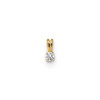 14k Yellow Gold Childrens Tiny CZ Pendant