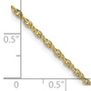 10k Yellow Gold 24 inches 1.55mm Carded Cable Rope Chain