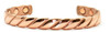 Copper Rope Set - Solid Copper Magnetic Cuff Bracelet and Ring Set
