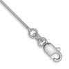 10" 14K White Gold .6mm Octagonal Snake with Lobster Clasp Anklet