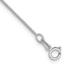 10" 14K White Gold .7mm Box with Spring Ring Clasp Anklet