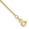10" 14K Yellow Gold .7mm Box with Spring Ring Clasp Anklet