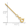 10" 14K Yellow Gold .7mm Box with Spring Ring Clasp Anklet