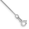 10" 14K White Gold .5mm Box with Lobster Clasp Anklet