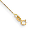 10" 14K Yellow Gold .75mm Cable with Spring Ring Clasp Anklet