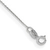 10" 14K White Gold .75mm Cable with Spring Ring Clasp Anklet