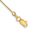 10" 14K Yellow Gold .8mm Diamond-cut Round Open Link Cable with Lobster Clasp Anklet