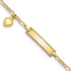 6" 10k Yellow Gold Figaro Link ID Bracelet 10BID55-6