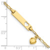 6" 10k Yellow Gold Figaro Link ID Bracelet 10BID54-6
