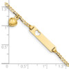 6" 10k Yellow Gold Flat Curb Link ID Bracelet 10BID96-6