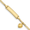 6" 10k Yellow Gold Flat Curb Link ID Bracelet 10BID95-6