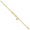 6" 10k Yellow Gold Flat Curb Link ID Bracelet 10BID95-6