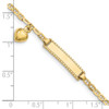 6" 10k Yellow Gold Flat Anchor Link ID Bracelet 10BID100-6