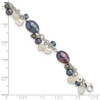 8" Sterling Silver Crystal /Freshwater Cultured Pearl Bracelet