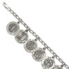 7" Sterling Silver 12 Saints Bracelet