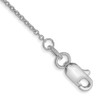 9" 10k White Gold 1mm Cable Chain Anklet