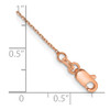 10" 14K Rose Gold .8mm Diamond-cut Cable with Lobster Clasp Chain