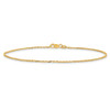 9" 10k Yellow Gold 1.3mm Diamond-cut Cable Chain