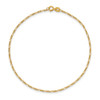 9" 10k Yellow Gold 1.25mm Flat Figaro Chain Anklet