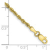 10" 10k Yellow Gold 2.25mm Diamond-cut Quadruple Rope Chain Anklet