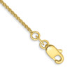 9" 10k Yellow Gold 1.05mm Spiga Chain Anklet