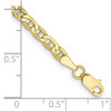 7" 10k Yellow Gold 3.2mm Hollow Anchor Chain