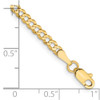 7" 10k Yellow Gold 3.1mm Lightweight Flat Cuban Chain