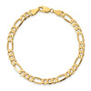 7" 10k Yellow Gold 5.5mm Concave Open Figaro Chain