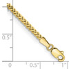 7" 10k Yellow Gold 2mm Franco Chain