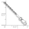 8" 10k White Gold 1.75mm Diamond-cut Rope Chain