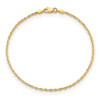 7" 10k Yellow Gold 1.85mm Diamond-cut Quadruple Rope Chain