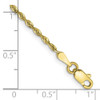 8" 10k Yellow Gold 1.85mm Diamond-cut Quadruple Rope Chain