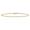 10" 10k Yellow Gold 1.1mm Singapore Chain Anklet