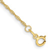 7" 10k Yellow Gold 1.1mm Singapore Chain