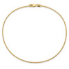 10" 10k Yellow Gold 1.4mm Solid Polished Cable Chain Anklet