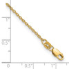 10" 10k Yellow Gold 1.4mm Solid Polished Cable Chain Anklet