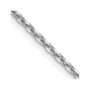 16" 10K White Gold 1.65mm Diamond-cut Cable Chain