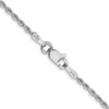 26" 10k White Gold 1.5mm Diamond-cut Rope Chain